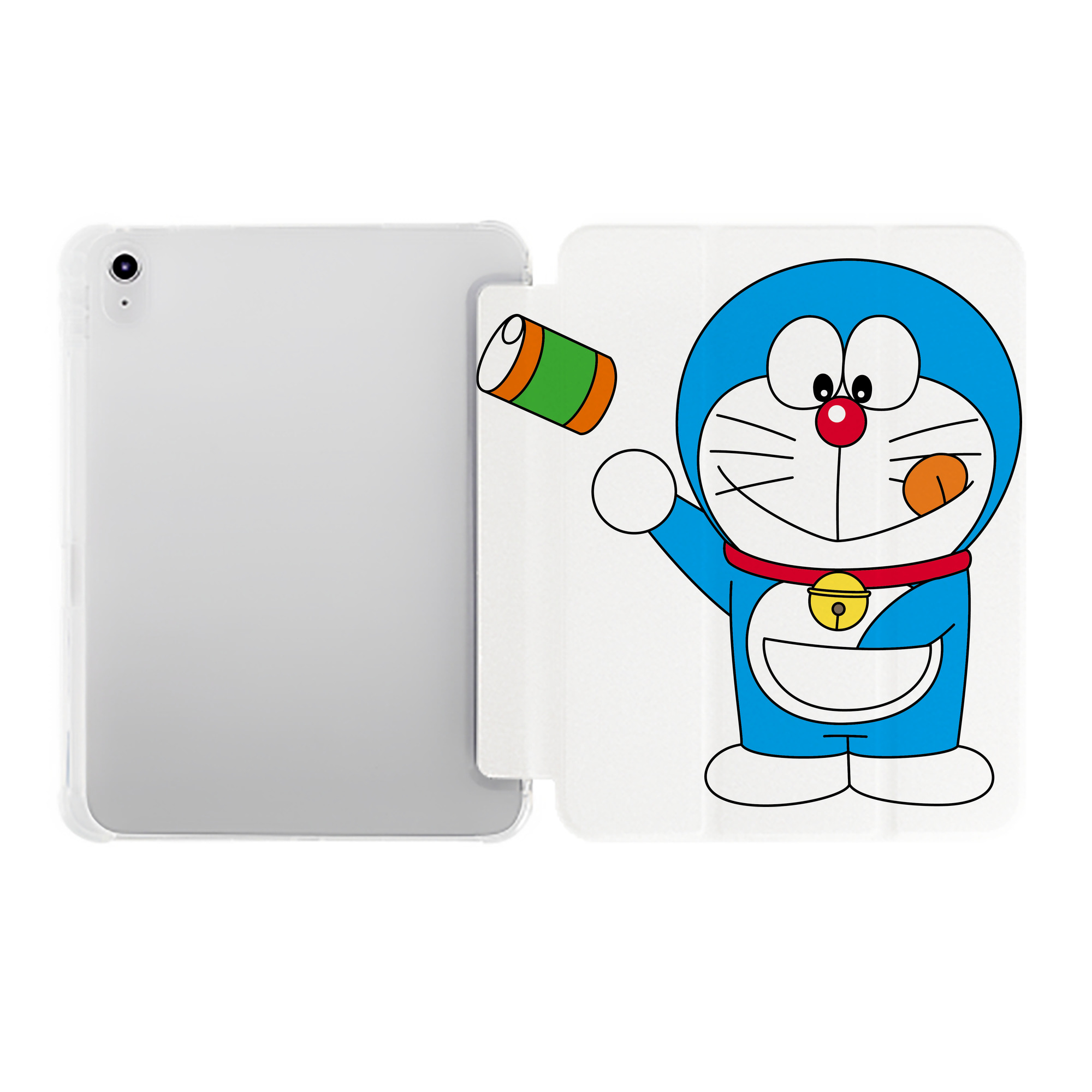（画像用） ドラえもん Doraemon IPad ケース ペン収納付き 三つ折りスタンド PUレザー×シリコン 対応機種9.5/10.5/10.9インチ